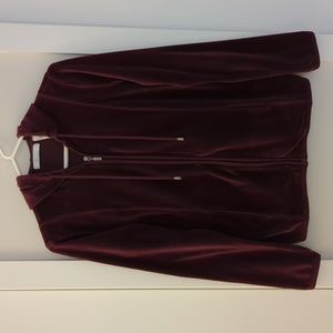 LIZWEAR by LIZ CLAIBORNE Wine Zip Up Hoodie Sz. S
